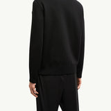 Padded Crepe Cotton Zip-Up Cardigan