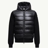 Padded Wool Zip-Up Hoodie