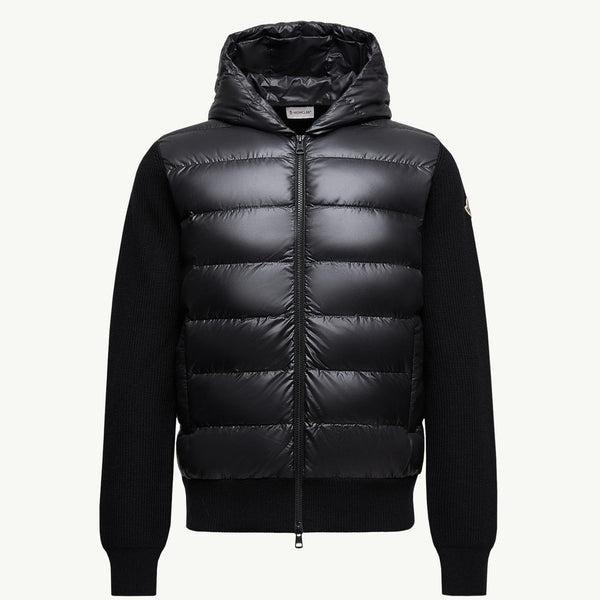Padded Wool Zip-Up Hoodie