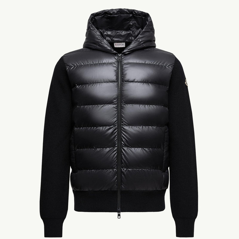 Padded Wool Zip-Up Hoodie