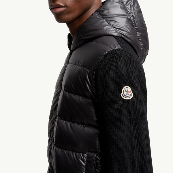 Padded Wool Zip-Up Hoodie