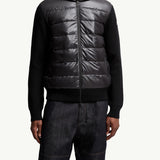 Padded Wool Zip-Up Hoodie