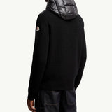 Padded Wool Zip-Up Hoodie