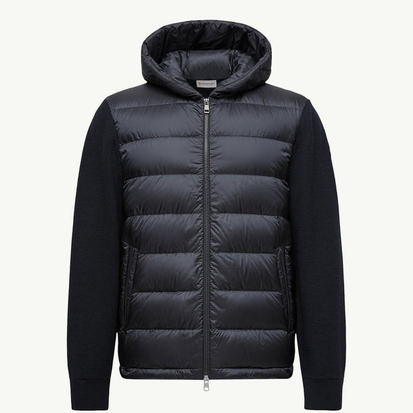 Padded Wool Zip-Up Hoodie