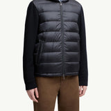 Padded Wool Zip-Up Hoodie