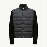 Padded Cotton Zip-Up Cardigan