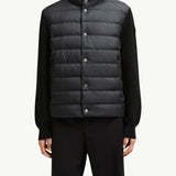 Padded Cotton Zip-Up Cardigan