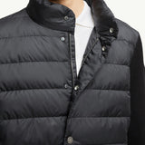 Padded Cotton Zip-Up Cardigan