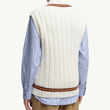 Wool & Cotton V-Neck Gilet