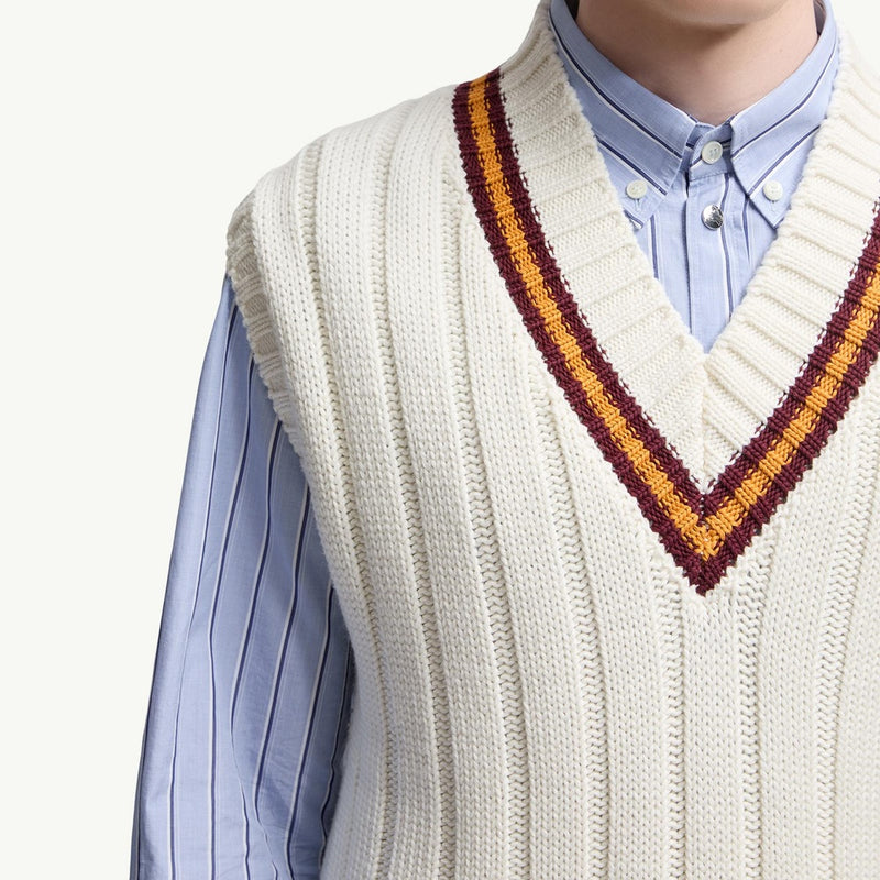 Wool & Cotton V-Neck Gilet