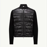 Padded Wool Zip-Up Cardigan