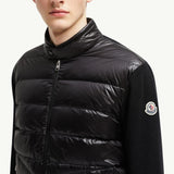 Padded Wool Zip-Up Cardigan