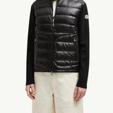 Padded Wool Zip-Up Cardigan