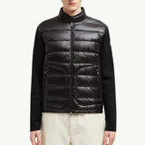 Padded Wool Zip-Up Cardigan