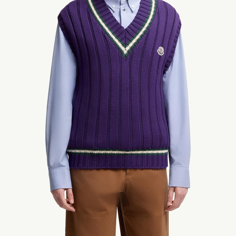 Wool & Cotton V-Neck Gilet