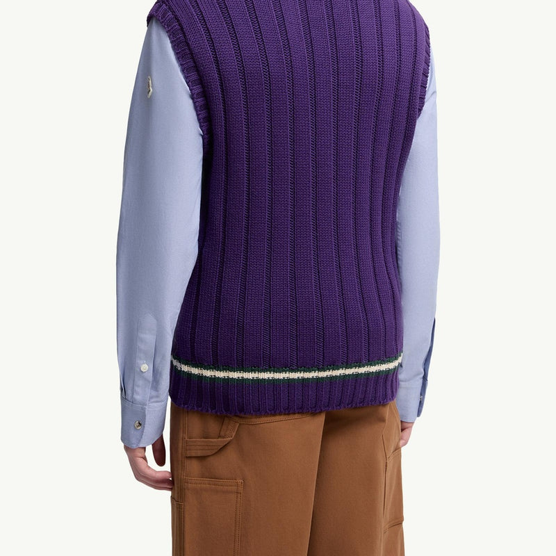 Wool & Cotton V-Neck Gilet