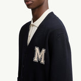 Embroidered Monogram Wool Cardigan