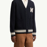 Embroidered Monogram Wool Cardigan