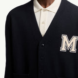 Embroidered Monogram Wool Cardigan