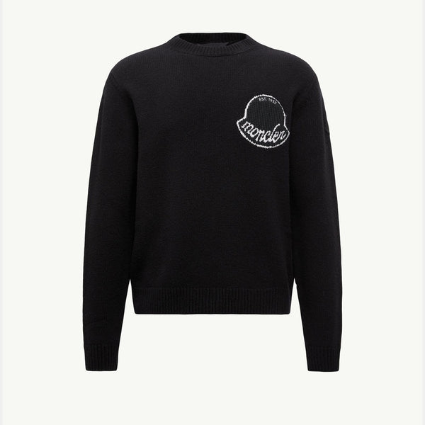 Embroidered Logo Wool Sweater