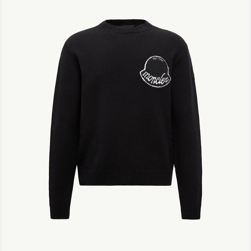 Embroidered Logo Wool Sweater