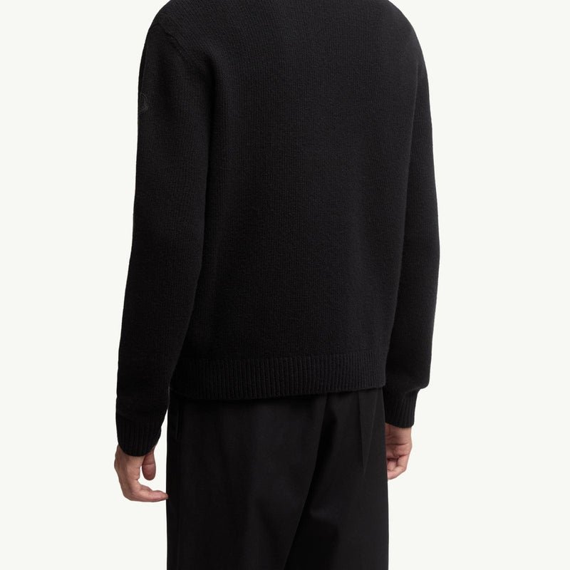 Embroidered Logo Wool Sweater