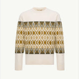 Rhombus Pattern Wool Sweater