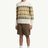 Rhombus Pattern Wool Sweater