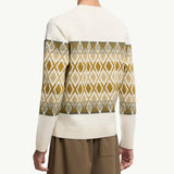 Rhombus Pattern Wool Sweater