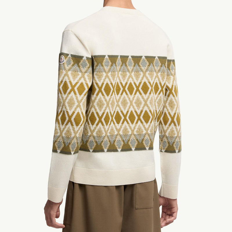 Rhombus Pattern Wool Sweater