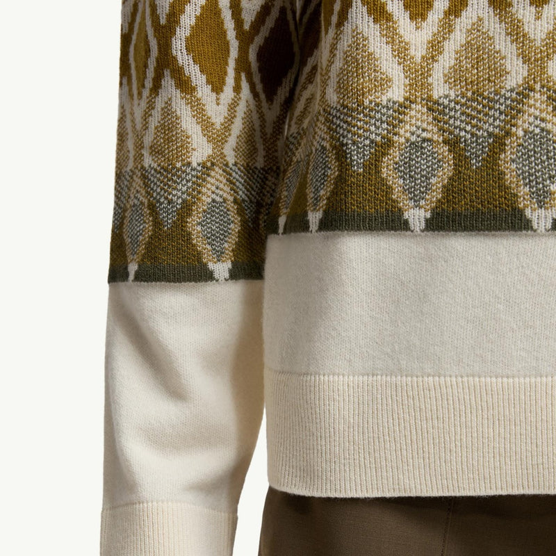 Rhombus Pattern Wool Sweater