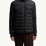 Padded Wool Zip-up Cardigan