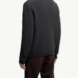 Padded Wool Zip-up Cardigan