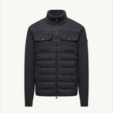 Padded Wool Zip-up Cardigan