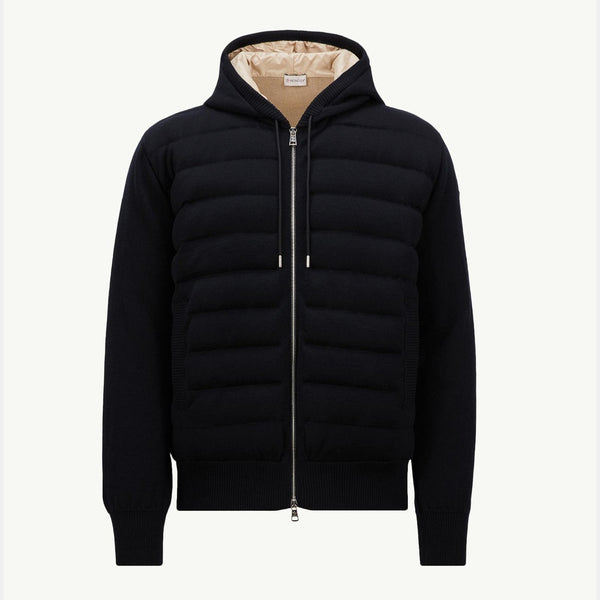 Padded Wool Zip-up hoodie