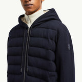 Padded Wool Zip-up hoodie