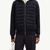 Padded Wool Zip-up hoodie