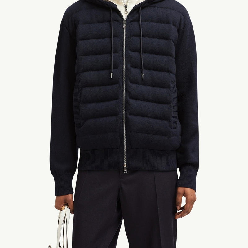 Padded Wool Zip-up hoodie