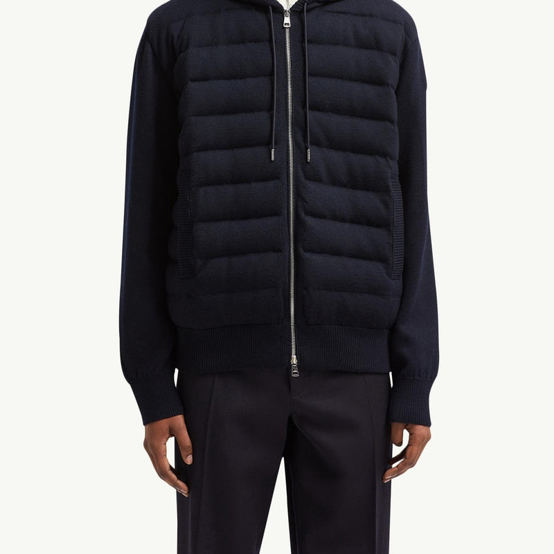 Padded Wool Zip-up hoodie