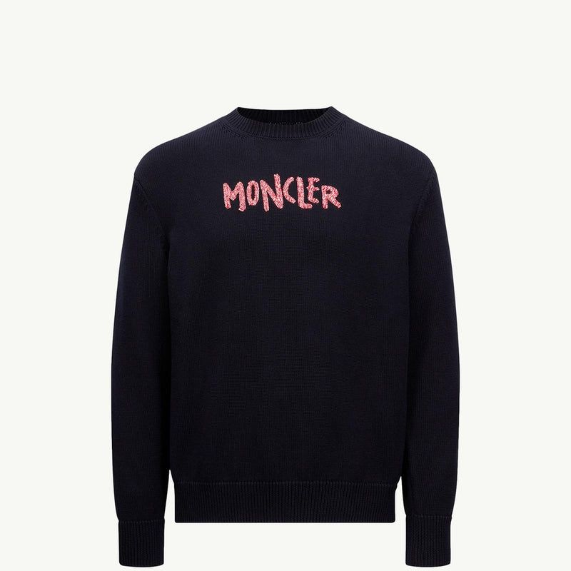 Embroidered Bi-Colour Logo Cotton Jumper