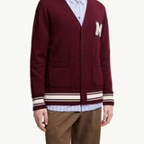 Embroidered Monogram Wool Cardigan