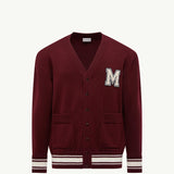 Embroidered Monogram Wool Cardigan