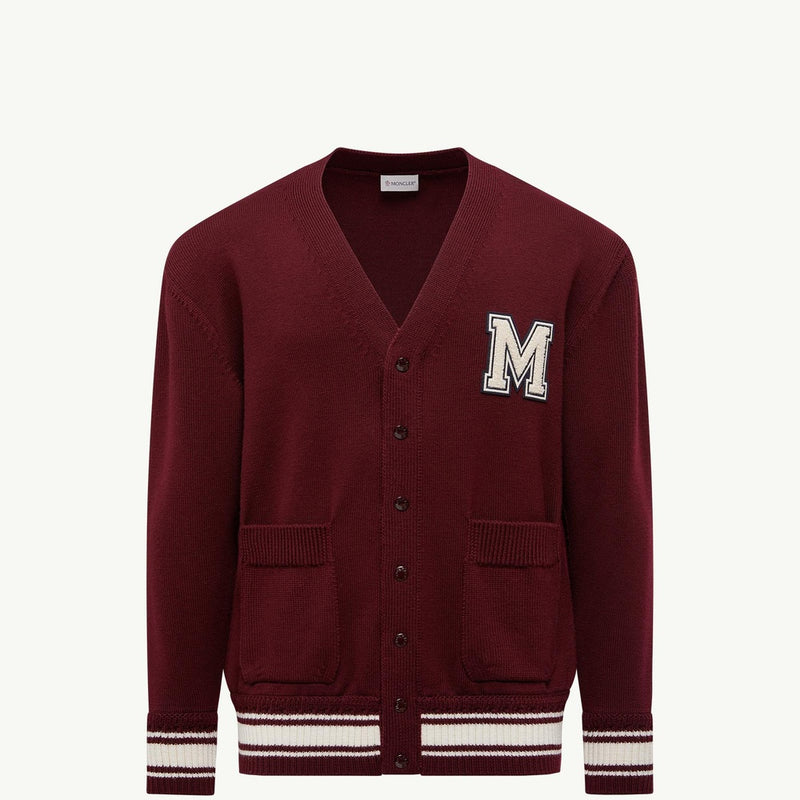 Embroidered Monogram Wool Cardigan