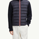 Padded Cotton Zip-Up Cardigan