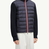 Padded Cotton Zip-Up Cardigan