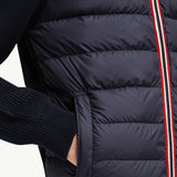 Padded Cotton Zip-Up Cardigan