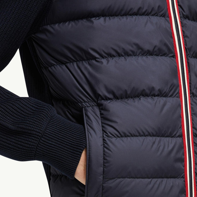 Padded Cotton Zip-Up Cardigan