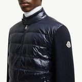 Padded Wool Zip-Up Cardigan