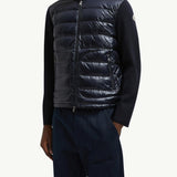 Padded Wool Zip-Up Cardigan