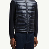 Padded Wool Zip-Up Cardigan